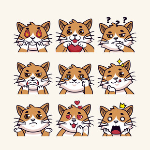 可爱猫咪表情集合