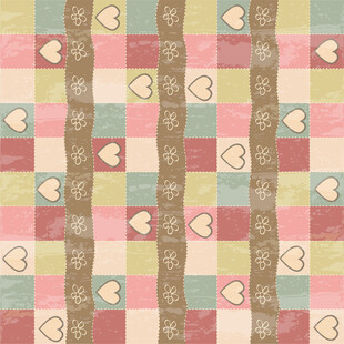 条纹爱心图案无缝背景