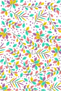 多彩几何花卉图案背景