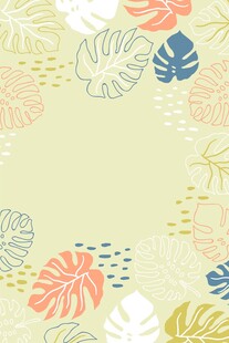 清新植物图案背景