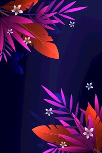 梦幻绚丽花卉背景图