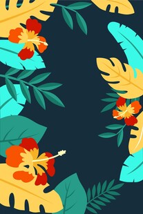 热带丛林中的可爱小狮子