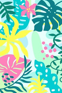热带植物花卉图案背景
