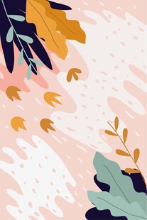秋季树叶装饰插画背景