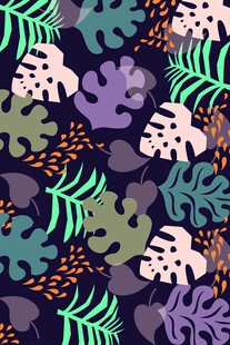 热带植物图案背景