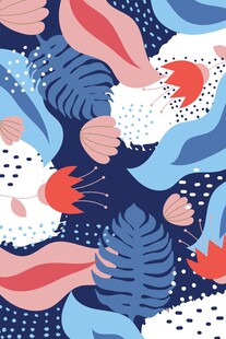 抽象花卉图案背景