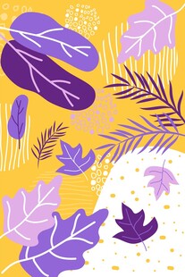紫色系植物装饰图案背景