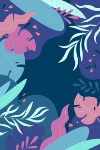 梦幻植物图案背景