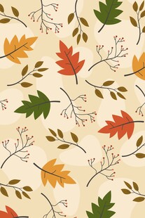 秋季树叶花纹图案背景