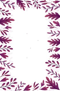 紫色花卉边框装饰图案