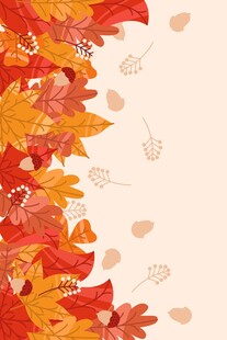 秋季枫叶花卉背景图