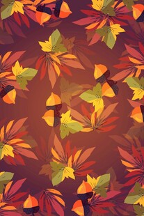秋季缤纷落叶背景图