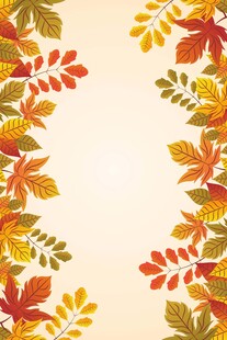 秋季落叶装饰边框图案