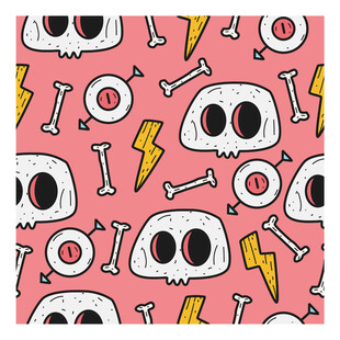 骷髅骨头闪电图案背景