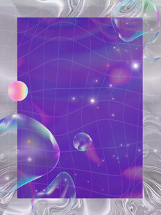 梦幻紫色宇宙气泡场景