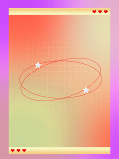 渐变背景上的红色线条图形