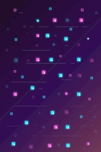 梦幻渐变背景的闪烁光点