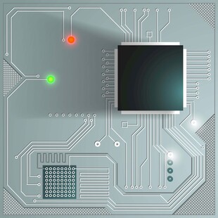 芯片电路板科技元素图