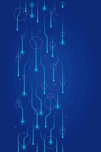 科技感蓝色电路背景图