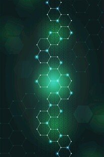 发光的分子结构图案