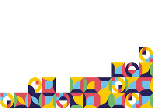 多彩几何字母图案设计