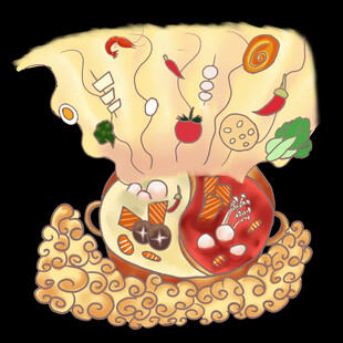 创意美食插画 