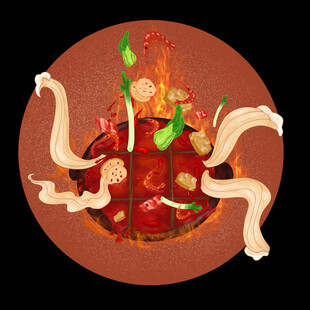 热气腾腾的美味火锅