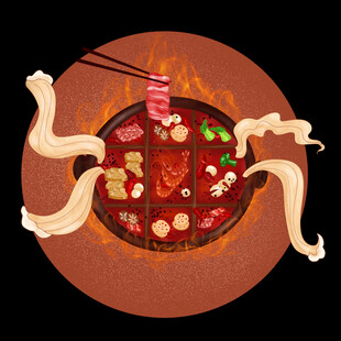 热气腾腾的美味火锅