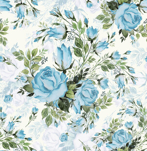 蓝玫瑰花卉图案背景图