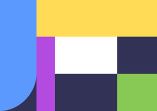 多彩几何色块组合图案