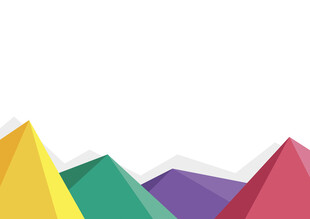 多彩几何山峰图案