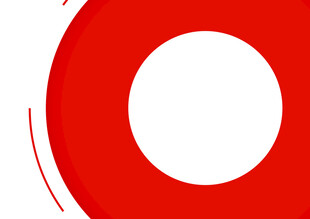 红色圆环图形设计元素