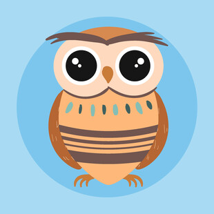 可爱卡通猫头鹰形象