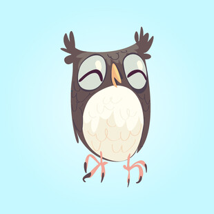 可爱卡通猫头鹰形象