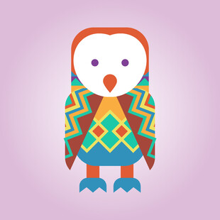 可爱猫头鹰卡通形象