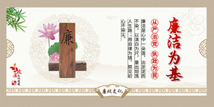 廉洁文化宣传海报