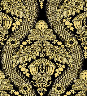 奢华金色复古花纹图案
