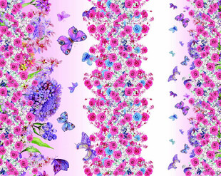 多彩花卉图案背景纹理