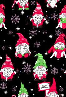 圣诞小矮人图案背景