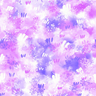 梦幻紫色蝴蝶水彩背景图