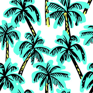热带棕榈树图案背景