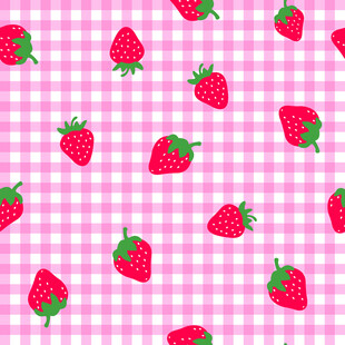 粉色格纹草莓图案背景