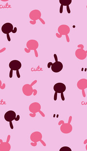 粉色卡通动物图案背景