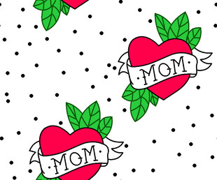 爱心妈妈主题图案设计