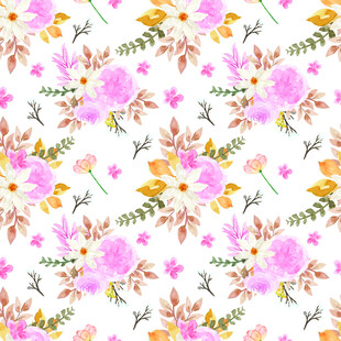 花卉水彩图案背景