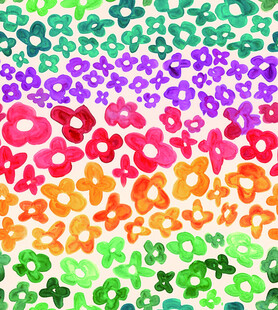 多彩花卉图案背景