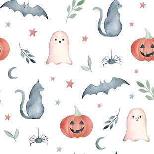 万圣节元素可爱图案设计