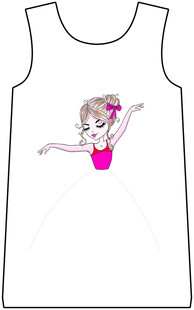 卡通芭蕾女孩图案背心