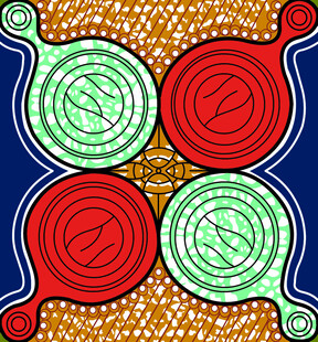 多彩几何图案装饰画