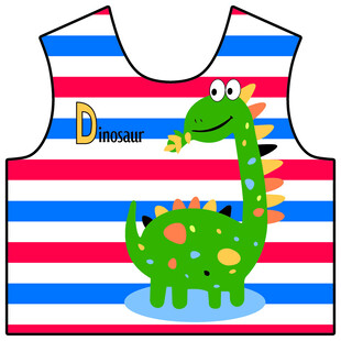 卡通恐龙条纹儿童背心